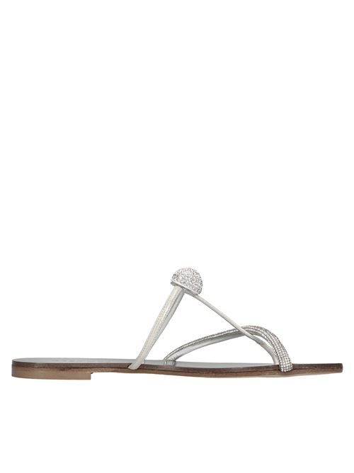 Flat in tessuto e strass GREYMER | OUT 9 005 MONIA BURMAARGENTO